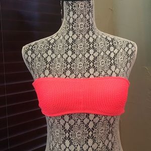 H&M strapless coral bikini top